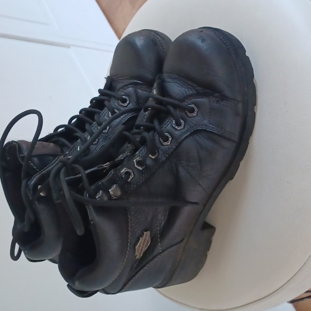Harley-Davidson Black Leather Boots Women's Leather Harley Shoes Size 7